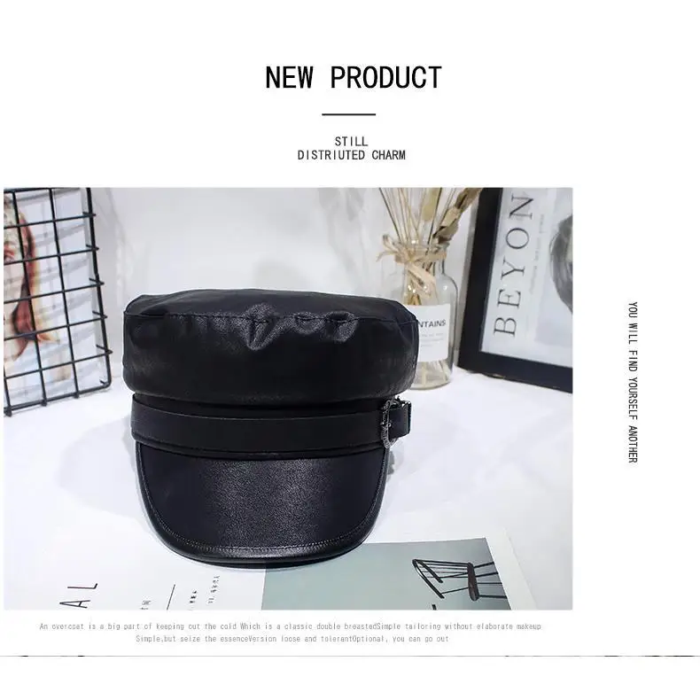 Кепка Idopy из искусственной кожи женская плоский берет Капитана | Аксессуары для