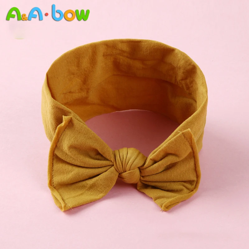 Turbante de nailon el&aacute;stico para reci&eacute;n nacido, bandana cl&aacute;sica para beb&eacute;, turbante de Color s&oacute;lido, accesorios para el cabello para ni&ntilde;os, 1 ud.-0