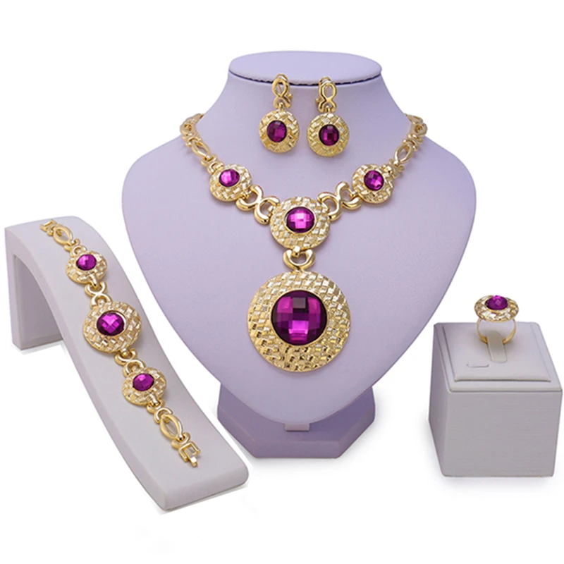 

ZuoDi Dubai Gold Colorful Jewelry Set Nigerian Wedding woman Costume Jewelry Set Wholesale 2020 African New Design Jewelry Set