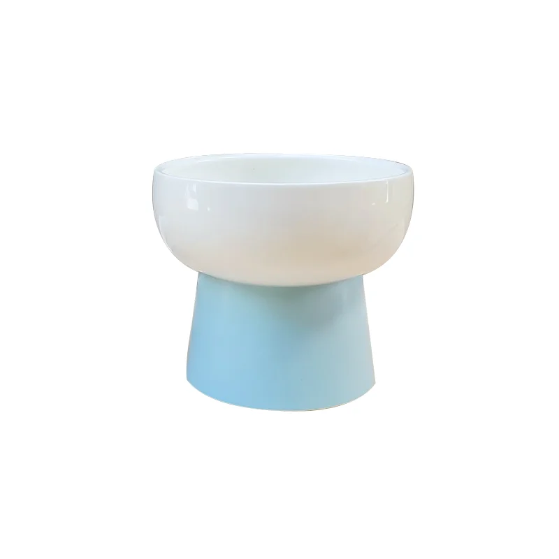 

Colorful Pet Feeder Bowl Cartoon Shape High-foot Single Mouth Skidproof Ceramic Dog Cat Food Bowl Pet Products Drinking Bowl