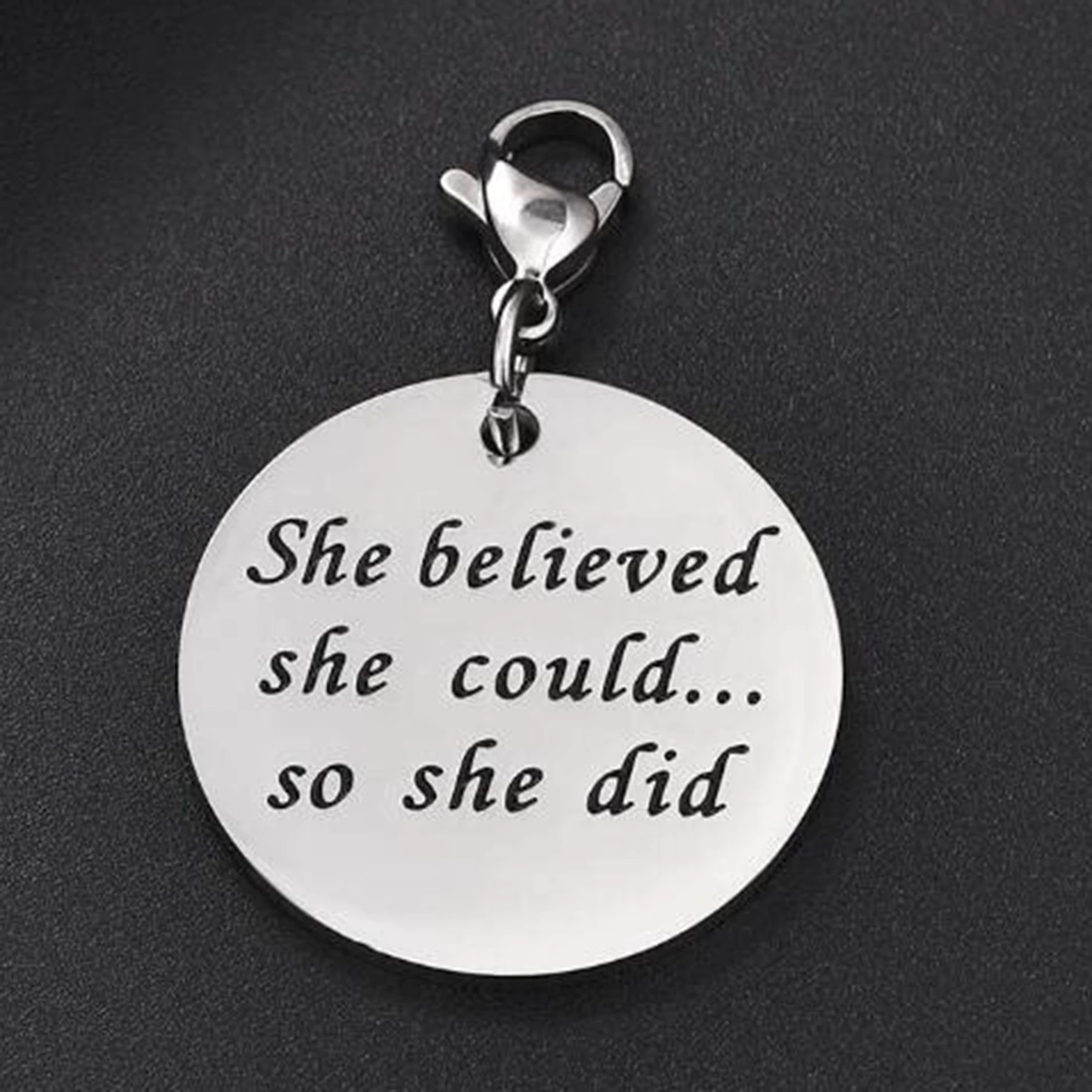 Круглый держатель для ключей из нержавеющей стали Dag Tag брелок ювелирные изделия