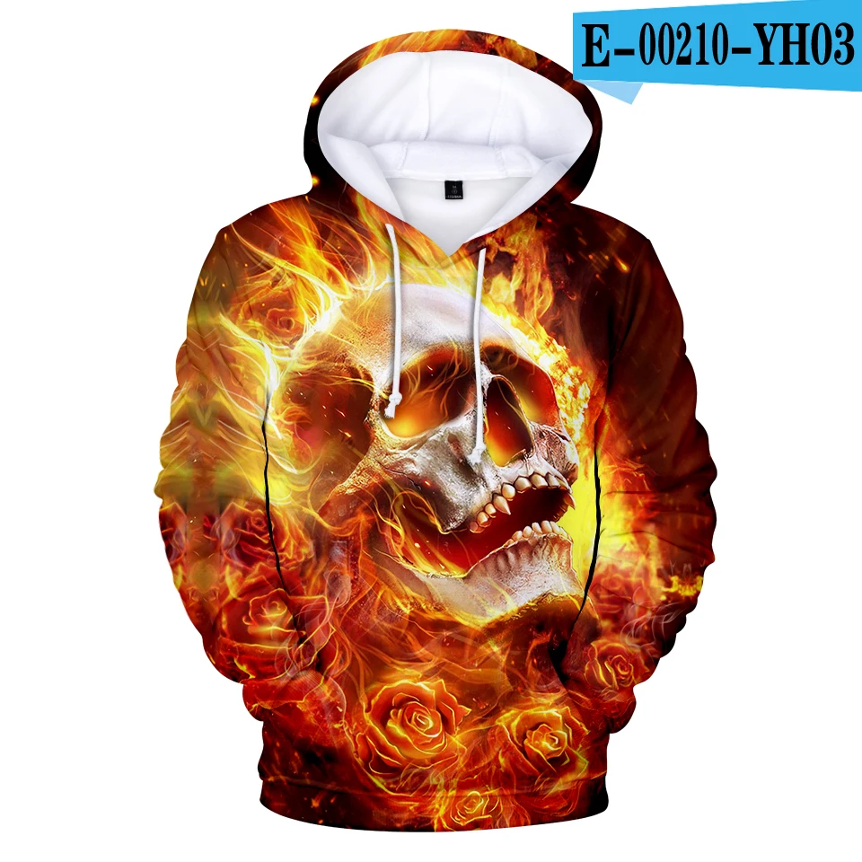 

Cool Hoodies Wolf Sweatshirts Skull Hoodie Men/Women Brand Cute Hooded Autumn Winter Clothing Funny 3D Tops