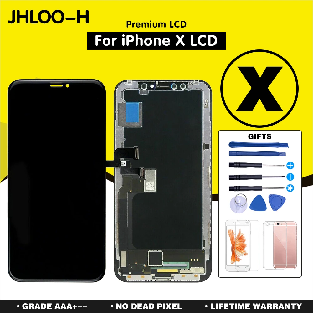 AAA + для iPhone X OLED с 3D сенсорным дигитайзером в сборе без битых пикселей ЖК экран