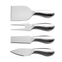creative stainless steel hollow handle cheese knife 4 pc set cheese cutting knife fork spatula set kitchen bakery accessories