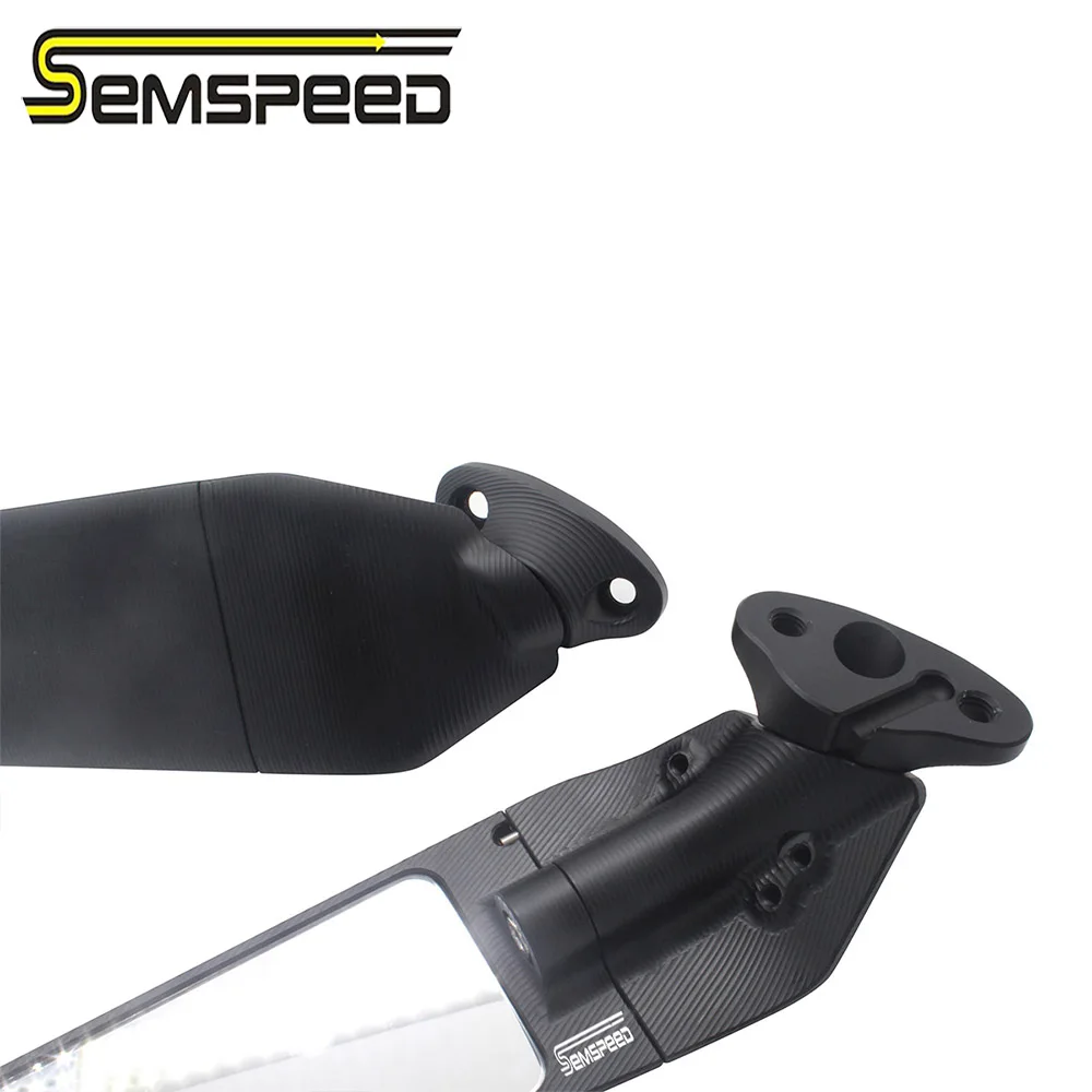 Semspeed Newest Modified Motorcycle Mirrors Adjustable Rotating Rearview Mirrors Fits CBR250R CBR300R CBR500 CBR650F CBR650R
