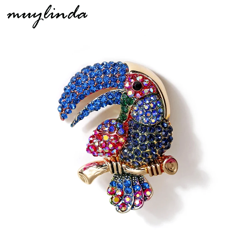 Брошь Muylinda Toucan в виде птицы стразы булавка брошь животного для костюма женская