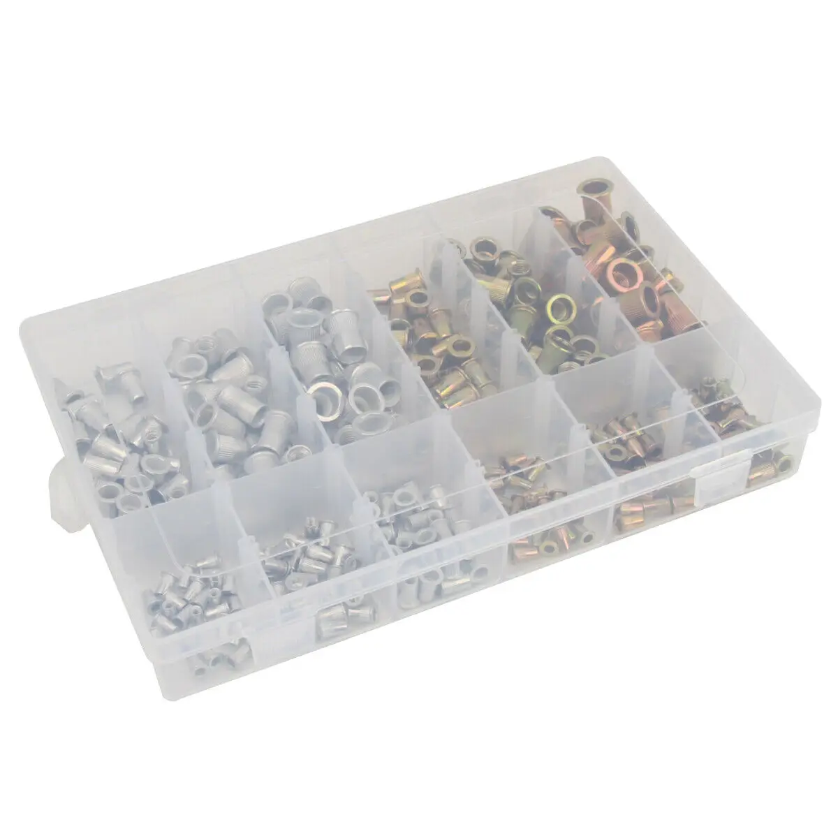 

300pcs Threaded Insert Nutsert Cap Flat Head Rivet Nuts Carbon Steel M3 M4 M5 M6 M8 M10 Zinc Plated Rivetnuts Blind Set Nutserts