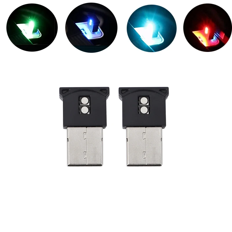

8 Colors Automatic RGB Mini USB LED Ambient Light Atmosphere Lights Mood Interior Lamp Plug Mini Auto Accessories Decoration