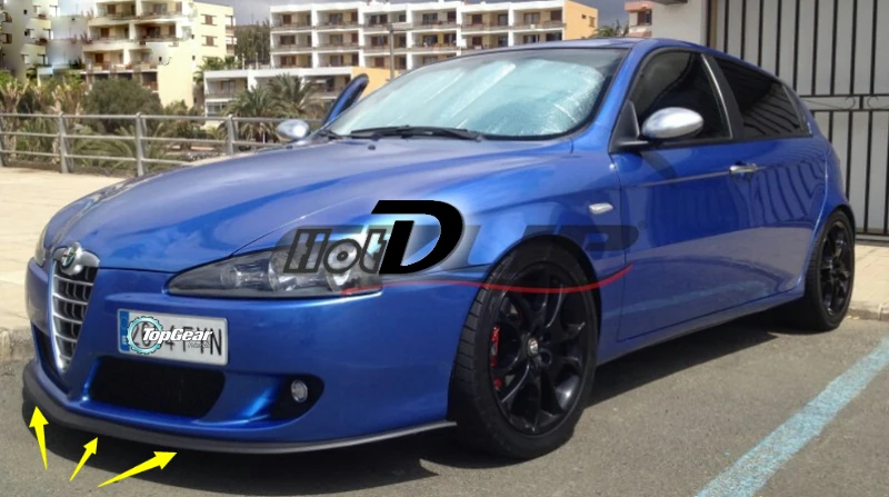 Дефлектор губ бампера для Alfa Romeo 166 AR передняя юбка спойлера ДЛЯ вентиляторов