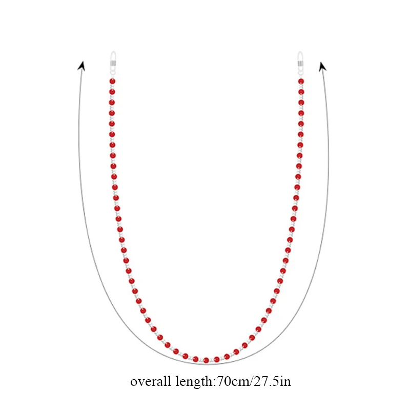 

New Anti-Lost Eyeglass Strap Multicolor Beaded Glass Chain Fashion Reading Glasses Sunglasses Spectacles Holder Neck Cord