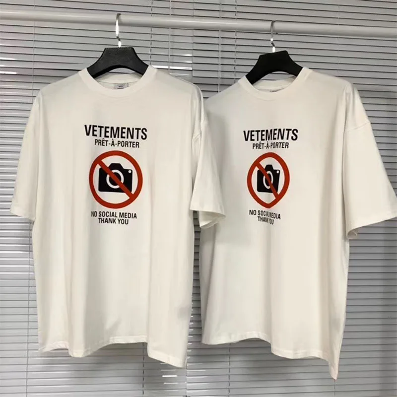 

VETEMENTS NO SOCIAL MEDIA T-shirt 2021 Men Women antisocial Logo VETEMENTS T-shirts 1:1 Tag VTM Tops High Quality Tee VTM TX224