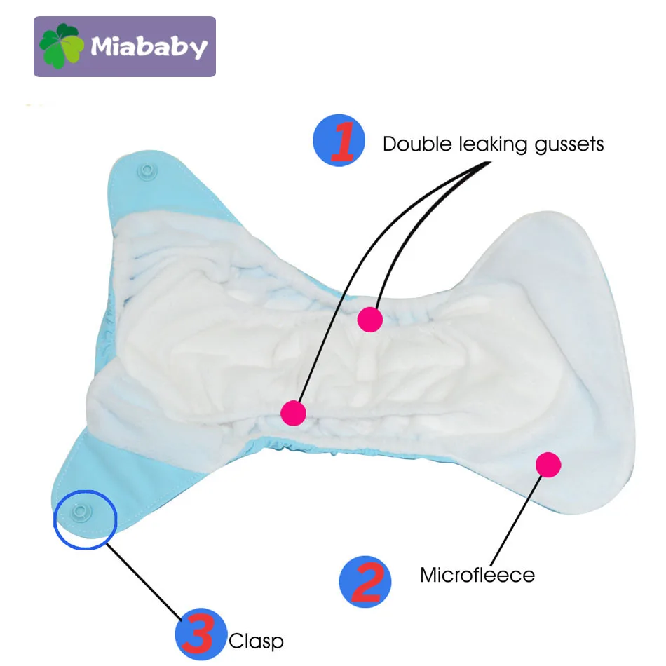 Тканевый подгузник для новорожденных Miababy AIO|cloth diaper|baby cloth diapercloth baby diapers |