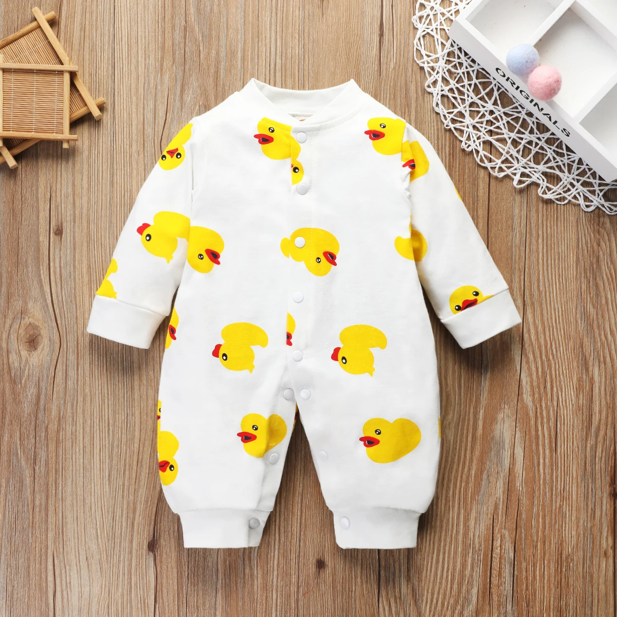 Комбинезон с длинным рукавом и круглым вырезом для мальчиков девочек|Ромперы| |