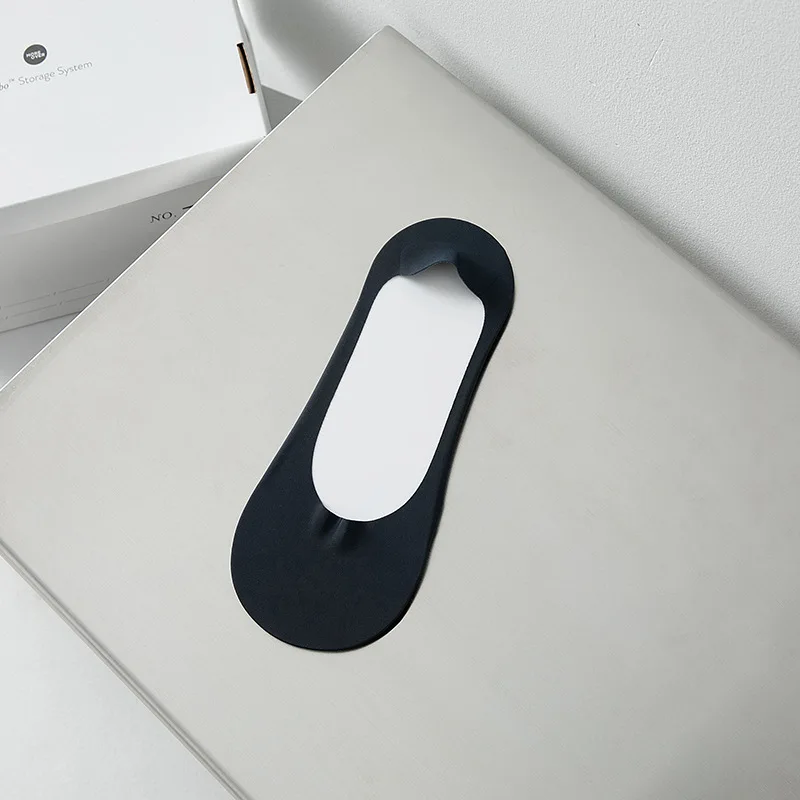 

2021 spring and summer new socks men's socks invisible boat socks pure color shallow mouth arbitrary cut men's silicone socks