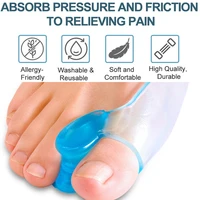 1 pairs transparent blue bunion corrector gel pad hallux valgus protector guard toe separator orthopedic protector