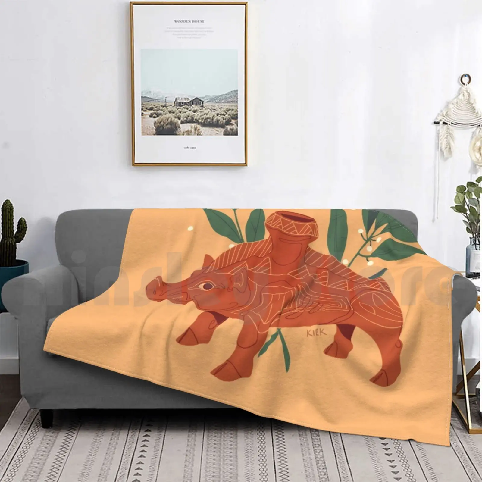 

Etruscan Boar-Floral Artefacts Blanket Fashion Custom Archaeology History Etruscan Etruria Ancient