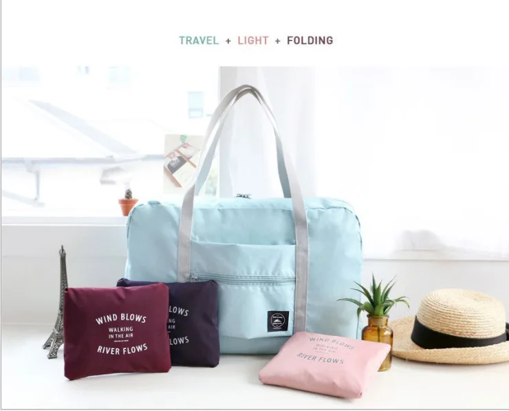 Легкая складная дорожная сумка для хранения водонепроницаемая кожаная уличная