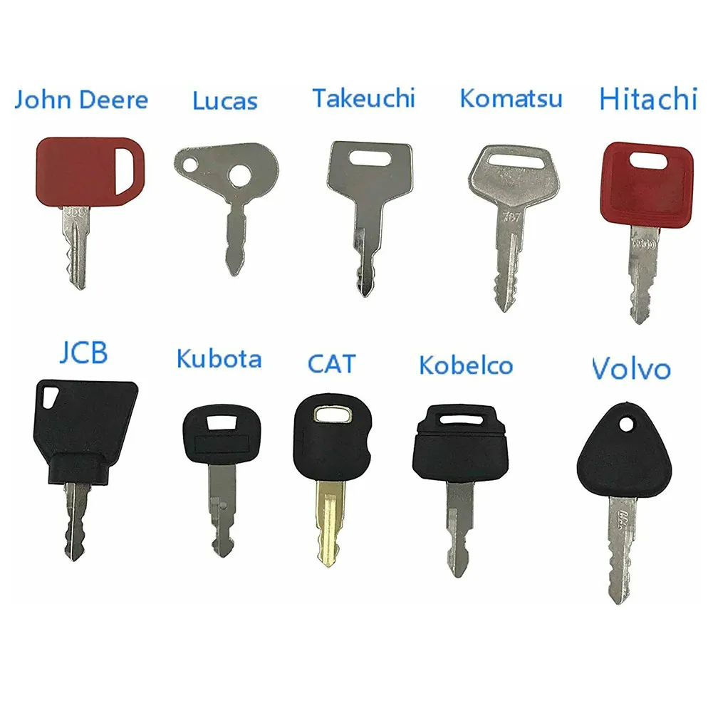 

10PCS Keys Master Key Ignition Set For Most Excavators, Tractors And All Other Heavy Machinery And Equipment Car Accessorry
