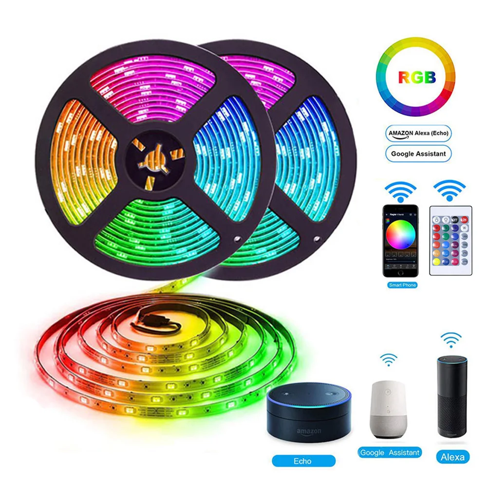 

LED Strip lighting Bluetooth WIFI Controller Flexible RGB 5050 Decoration BackLight Lamp Night light Luminous String Waterproof