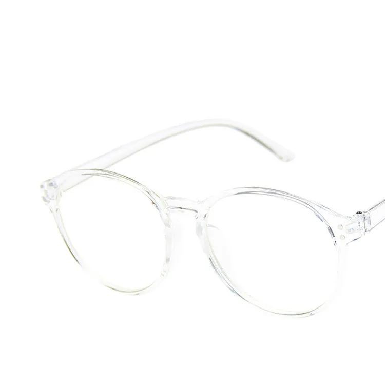 Модные металлические необычные очки, оправа для женщин, Oculos De Grau, ретро большой полигон, компьютер, анти-синий светильник, плоские очки для мужчин - Цвет оправы: Transparent white