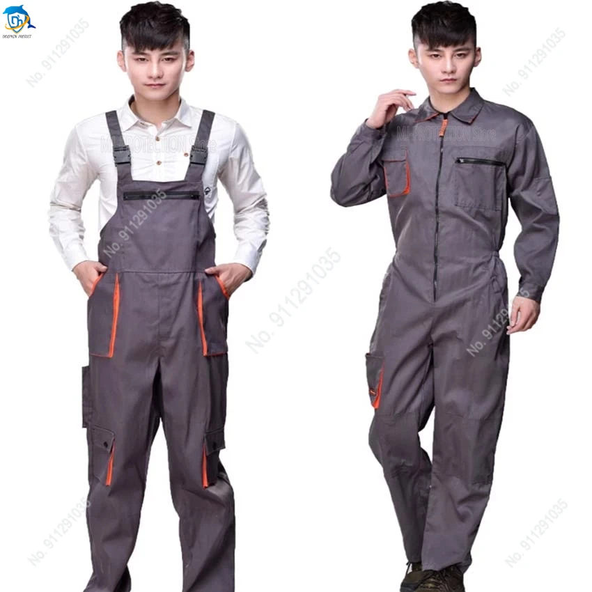 

2022Work Bib overalls men women protective coverall repairman strap jumpsuits trousers working uniforms Plus Size 4XL coveralls