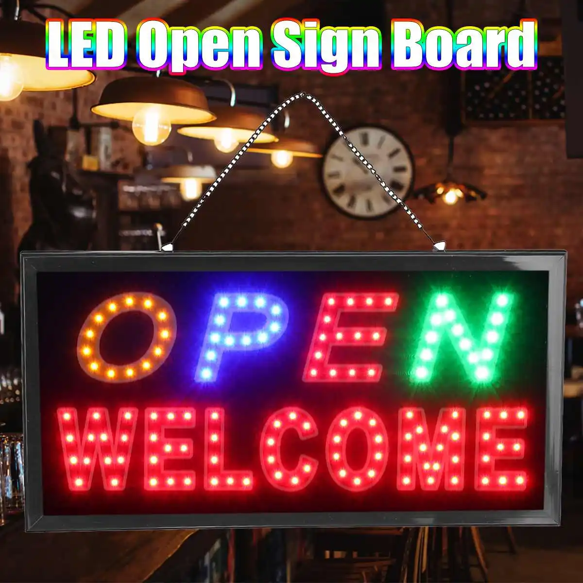 

LED Store Advertising Open Metal Light Board Sign Display Shopping Mall Bright Animated Motion Neon Business Store Billboard