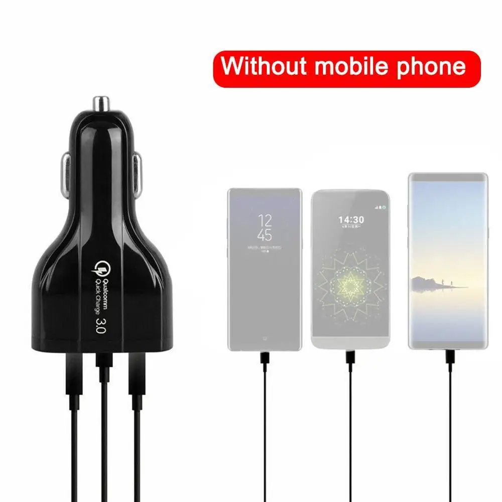 Автомобильное зарядное устройство с 3 портами USB C QC 0 быстрая зарядка