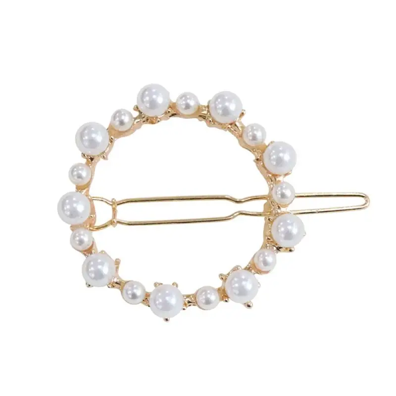 Модные милые жемчужные заколки для волос женщин и девочек геометрические