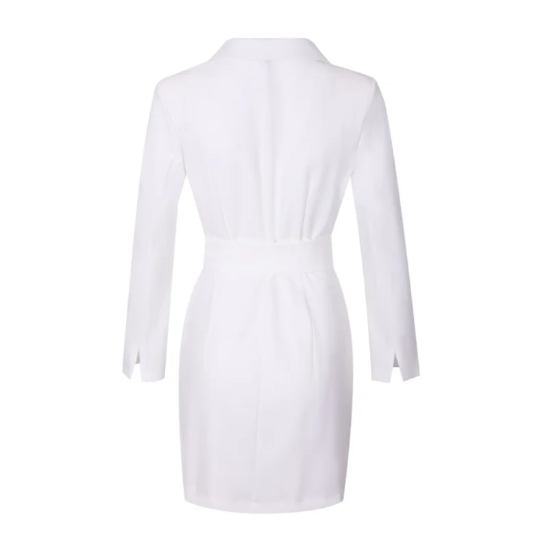 Женский костюм с длинным рукавом высокой талией двубортный пиджак Осень