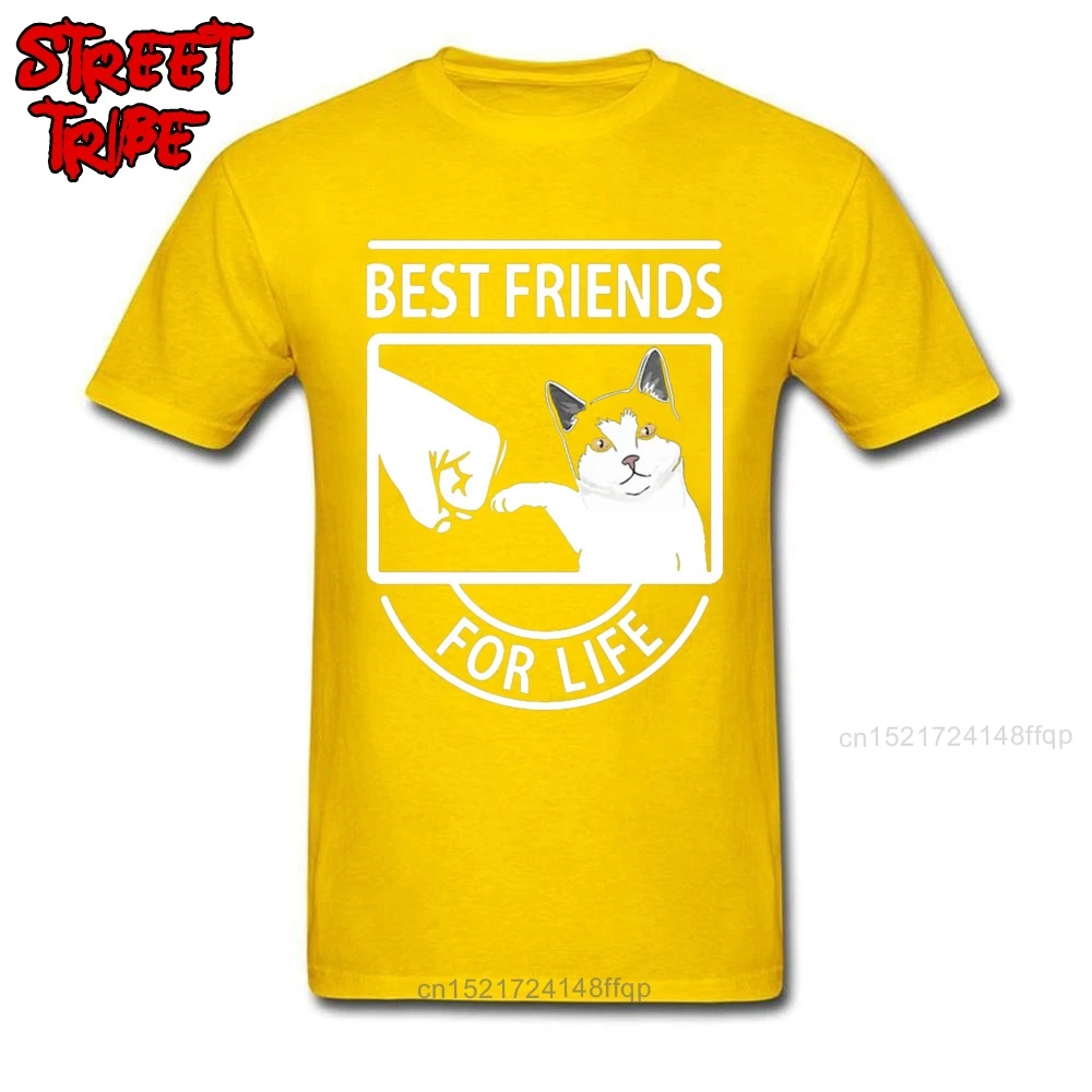 Мужская футболка прикольная кошка лучшие друзья для жизни персонализированные