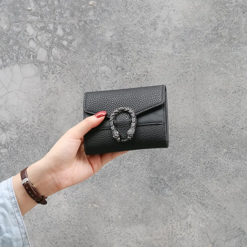 

PUOU Brand Women Wallet Luxury Designer Diamonds Short Purse Wallet Female Card Holder Purses Coin Wallets Carteira Feminina