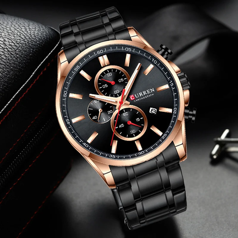 New CURREN Top Brand Luxury Men's Watches with Chronograph Male Clock Steel Sports Watch Men Quartz Wristwatch Relogio Masculino 3 New CURREN Top Brand Luxury Men's Watches with Chronograph Male Clock Steel Sports Watch Men Quartz Wristwatch Relogio Masculino 3
