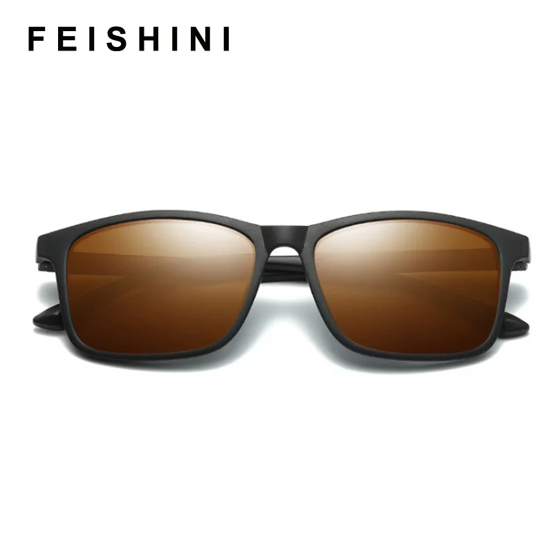 FEISHINI Ретро стиль квадратные солнцезащитные очки в стиле стимпанк мужские
