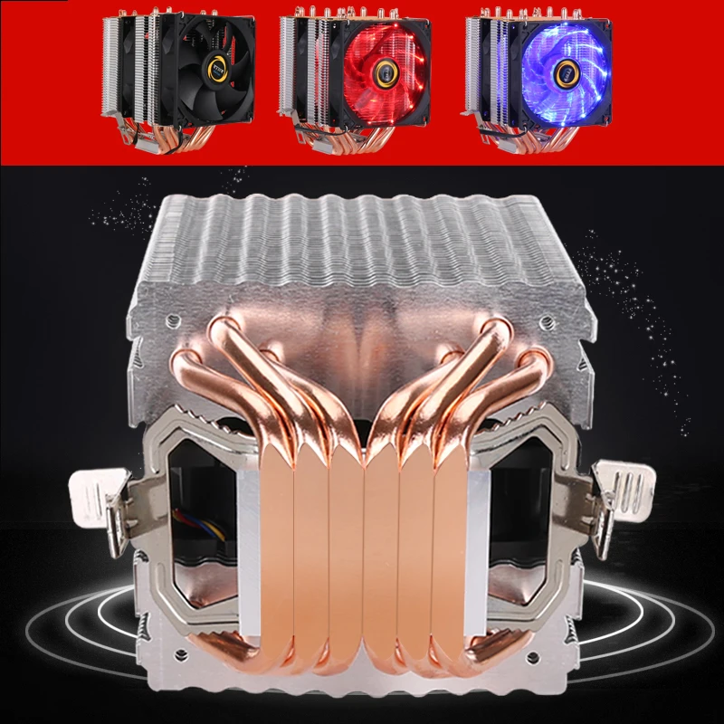 Кулер ЦП с 6 тепловыми трубками и двумя башнями кулер 9 см RGB подсветка поддержка 3
