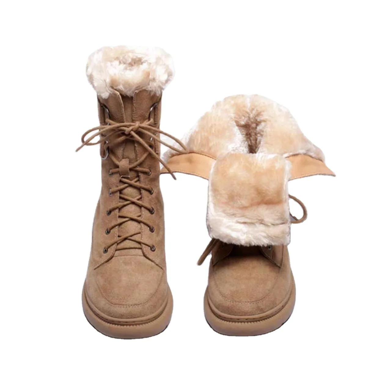 

2020 Winter new interstellar Martin hair thick boots natural cotton two-wear wool warm non-slip boots