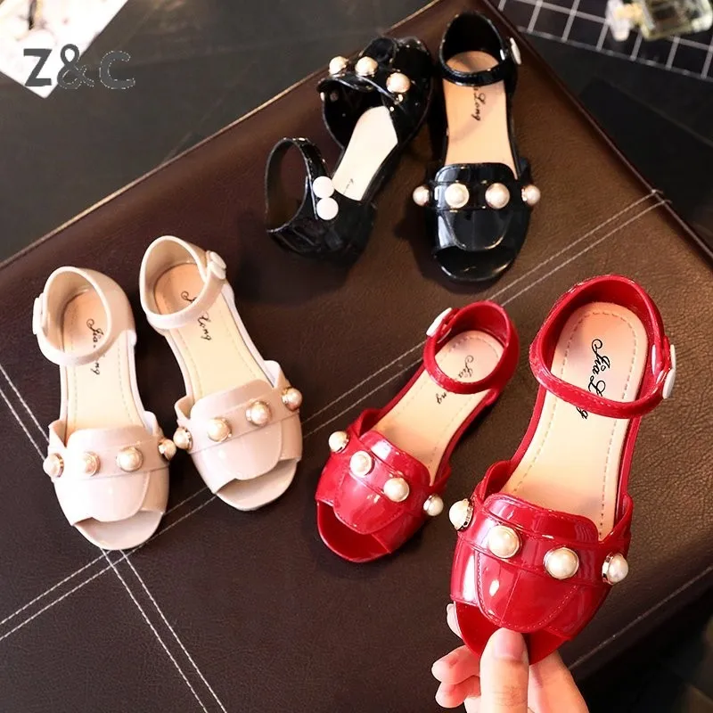 

Сандалии для девочек, новинка, детские пластиковые сандалии, детская обувь маленького и среднего размера, модная обувь принцессы в Корейско...