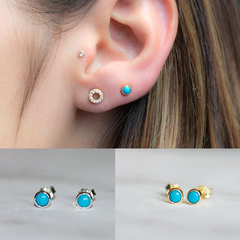 

BOAKO Pendientes Plata 925 Earrings For Women Snake Shape Stud Earrings Cartilage Jewelry Ear Piercing Unusual #19