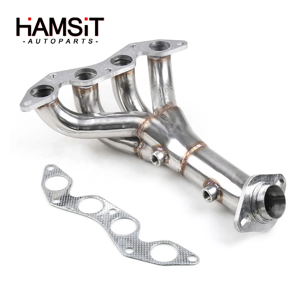 

Hamsit полированный выпускной коллектор 4-1 из нержавеющей стали для Honda Civic 01-05 DX/LX EM/ES D17A