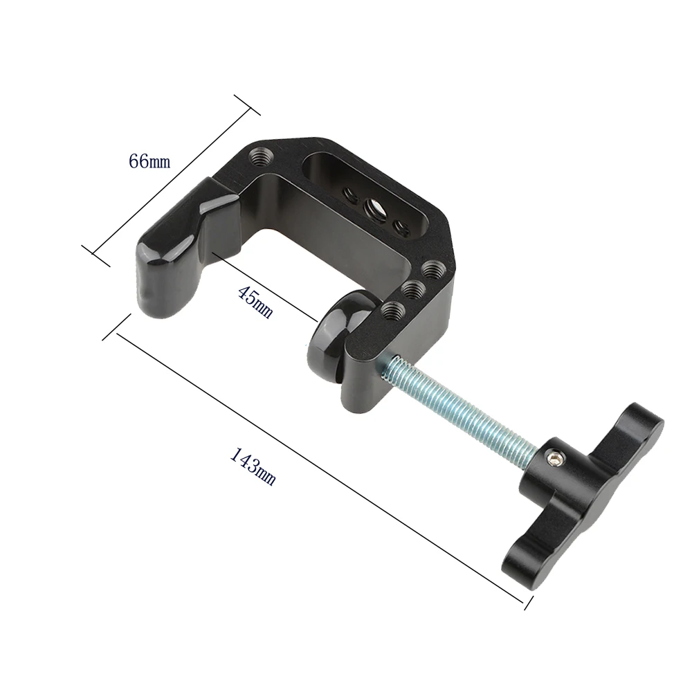 Kayulin Heavy-duty C Clamp Grip with 1/4&quot-20 Ball Head Support Holder (Black Locking Knob) | Электроника