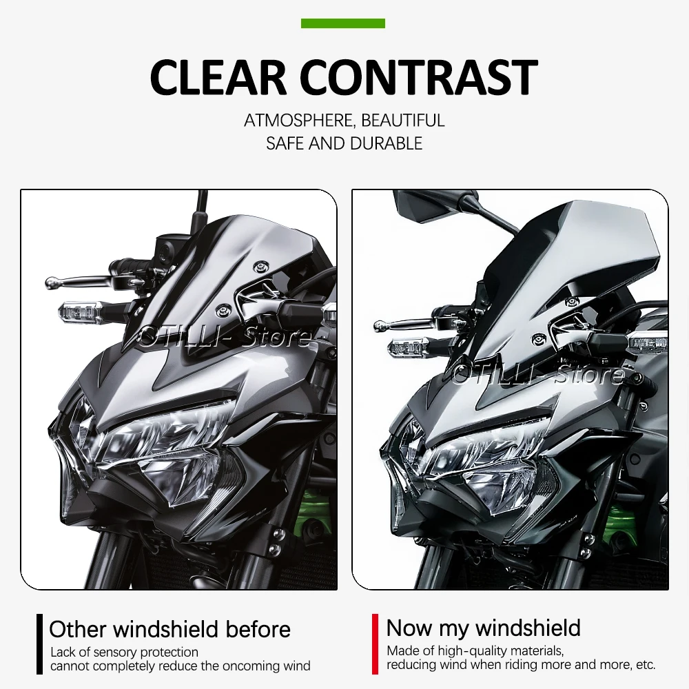 Козырек ветрового стекла для мотоцикла экран с двойными пузырьками Kawasaki Z 900 Z900 650