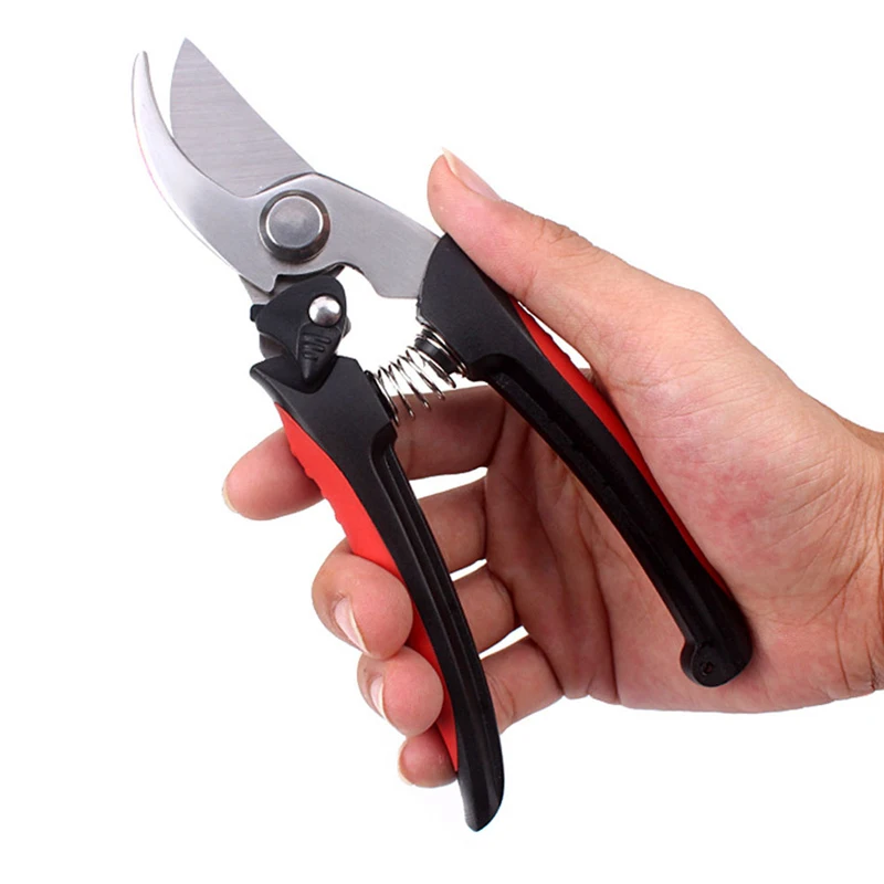 

Stainless steel gardening grafting tool fruit tree pruning shears non-slip spring scissors pruning tools