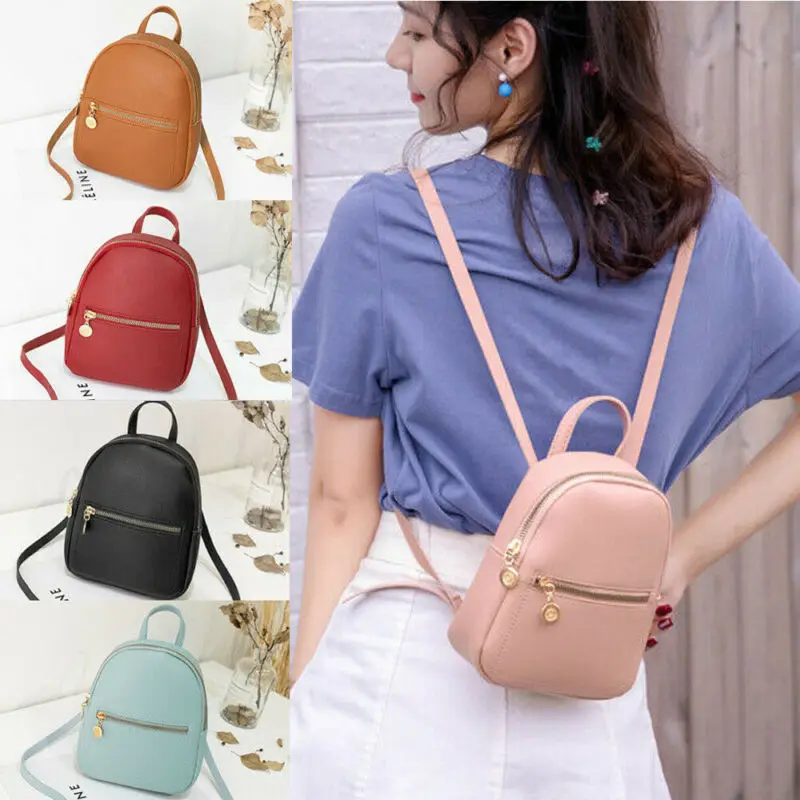 Женский маленький мини рюкзак для девочек модный школьный дорожная сумка через
