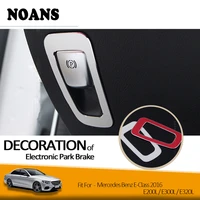 noans car styling electronic hand brake parking epb button auto stickers for mercedes benz w205 w213 c e glc class accessories