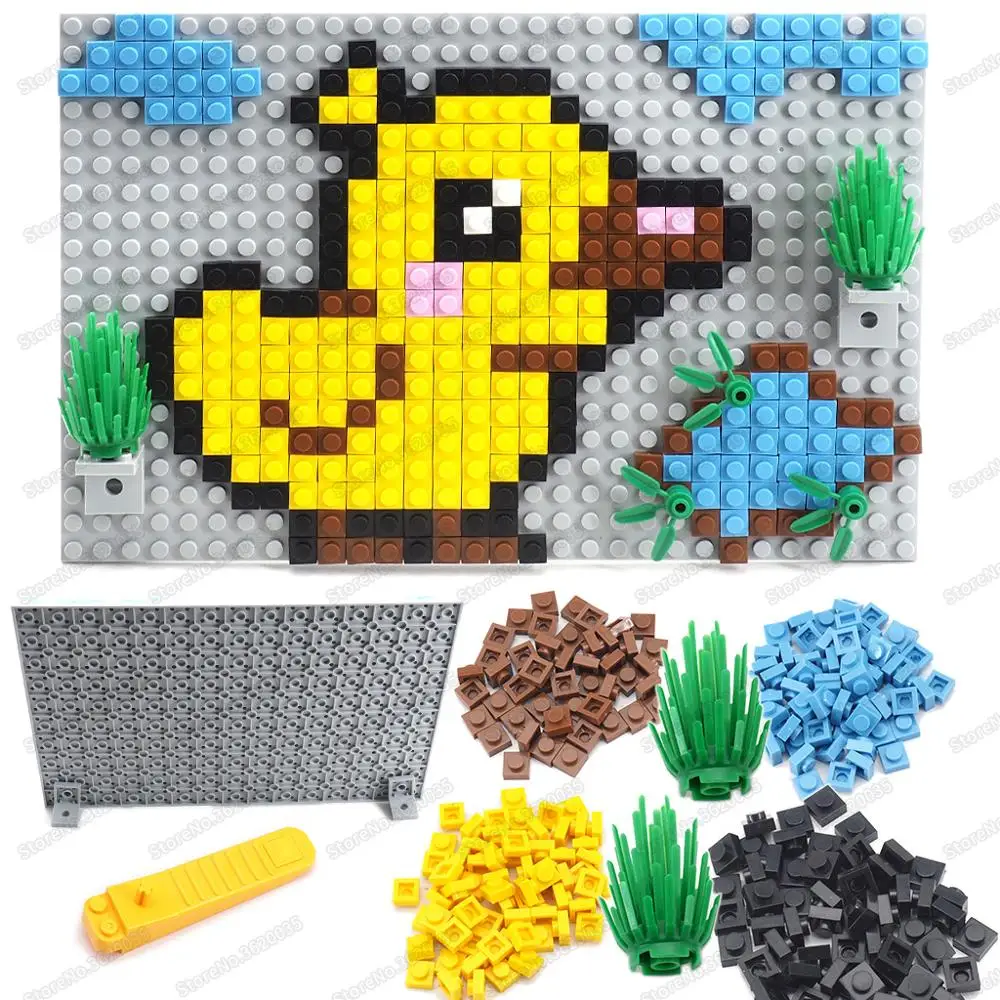 Мозаичный строительный блок пригородный сборный Пиксельная живопись домашний