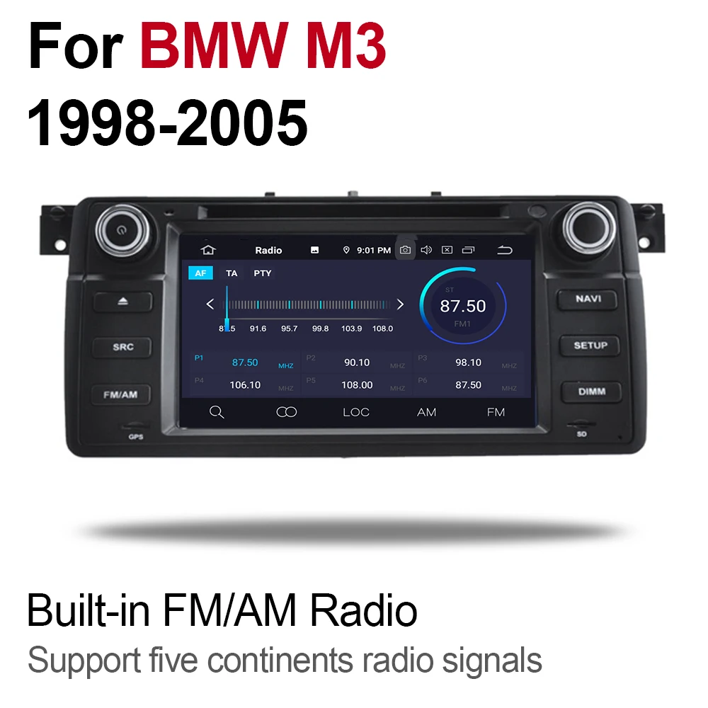 Автомобильный мультимедийный плеер 2 Din Android 9 Авторадио для BMW M3 1998 ~ 2005 DVD GPS 8 ядер 4