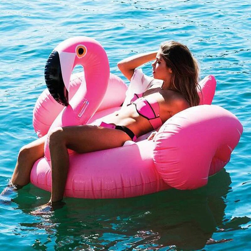 

Giant Inflatable Flamingo Pool Floats Pink Ride-on Swimming Circle Ring Adults Children Water Party Toys Piscina Beach Holiday