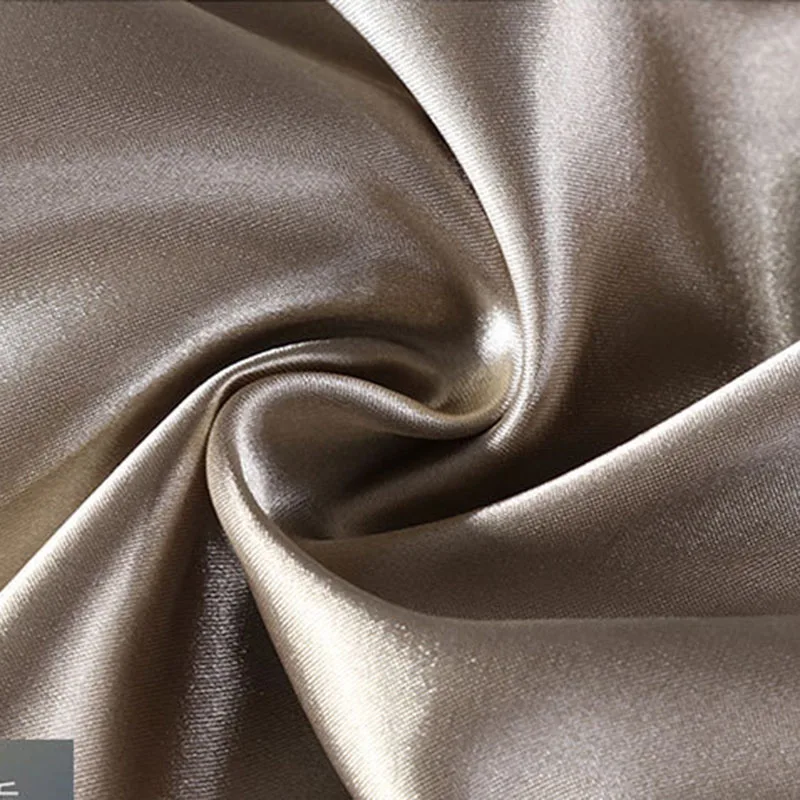 Juego de cama de lujo de seda Mulberry, S&aacute;bana bajera de alta gama, juegos de cama de sat&eacute;n de seda de 100%, suave y liso, colchas de Color s&oacute;lido-5