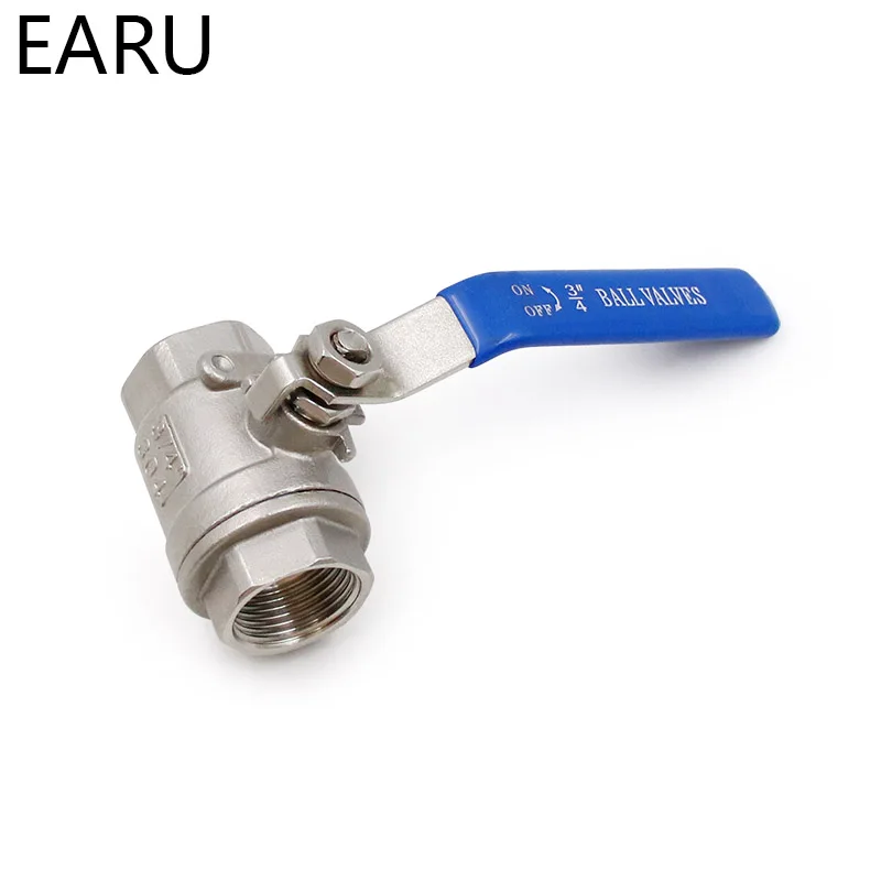 

BSPT 1/4" 3/8" 1/2" 3/4" 1" 1-1/4" 1-1/2" Female Stainless Steel SS304 2P Full Port Ball Valve with Vinyl Handle Thread Valves