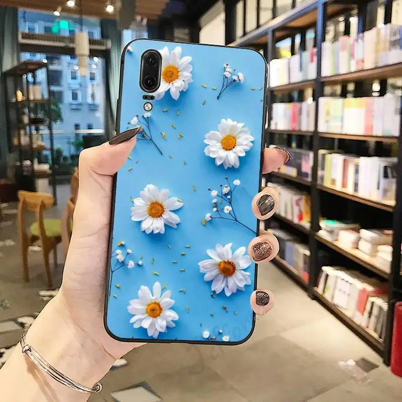

beautiful Daisy flower art Phone Case For Huawei honor Mate P 10 20 30 40 Pro 10i 9 10 20 8 x Lite