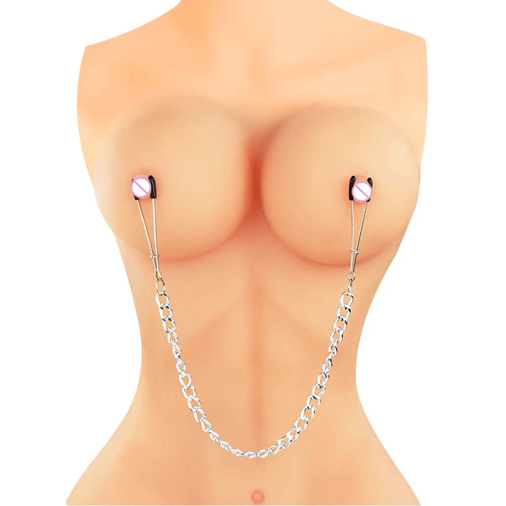 Зажимы для сосков с металлической цепочкой регулируемые грудные зажимы